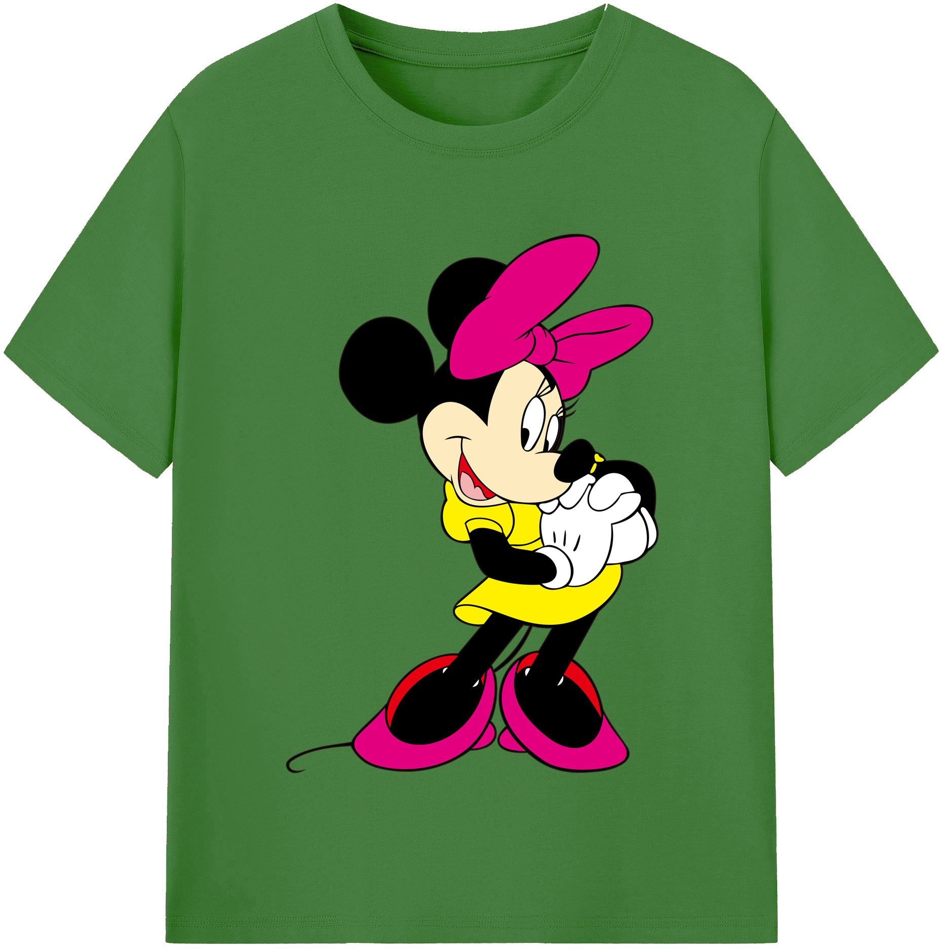 （画像用） ミッキーマウス Mickey Mouse レディースカジュアルプリントTシャツ（綿100％）
